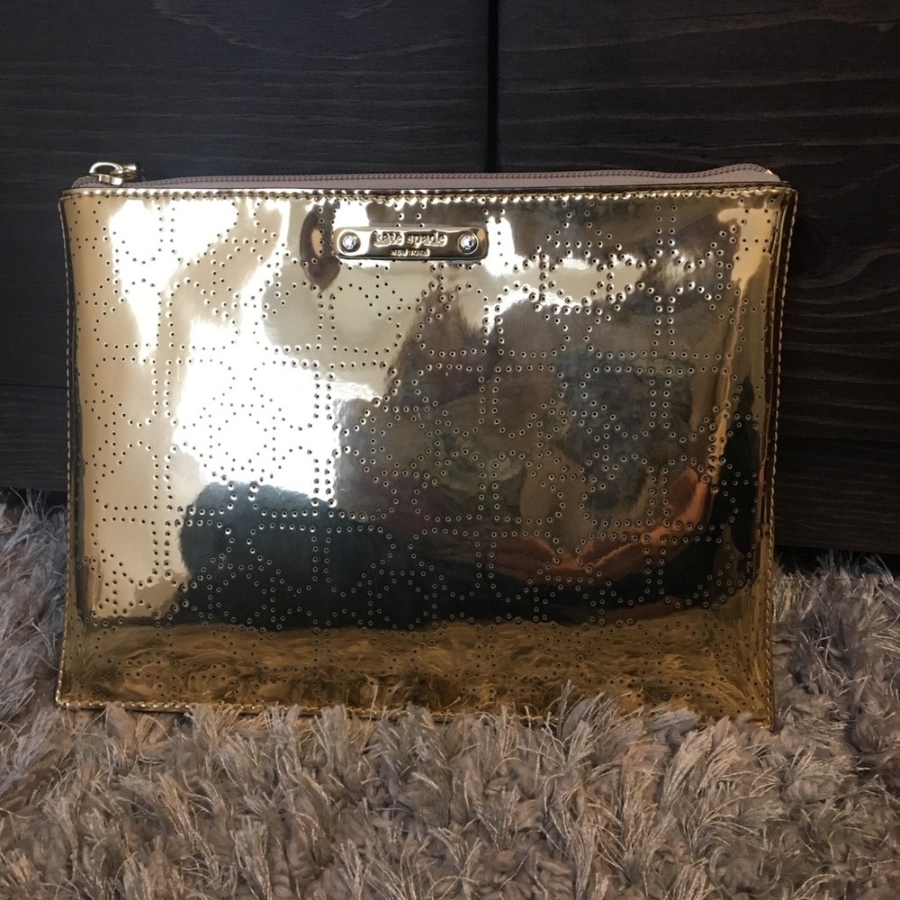 Gold Kate Spade pouch NWT